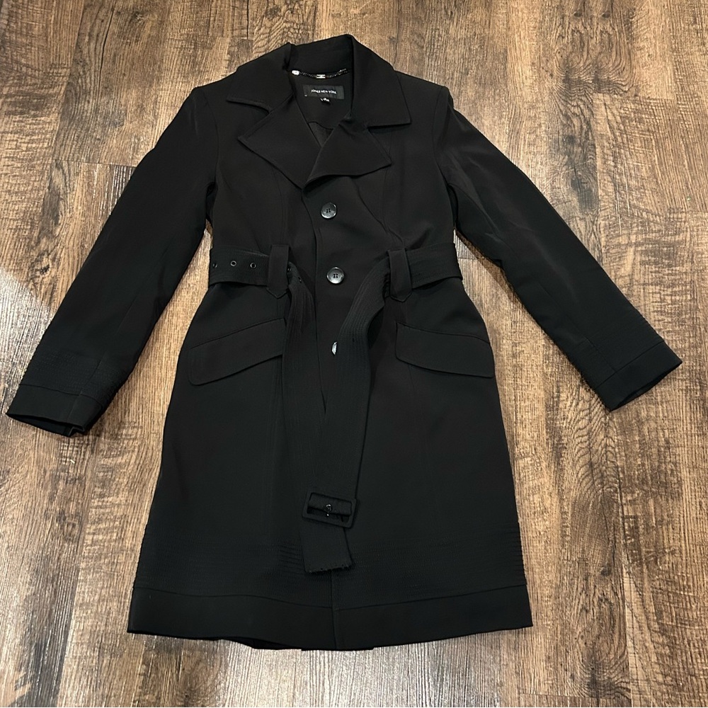 Jones New York Black Trench Coat